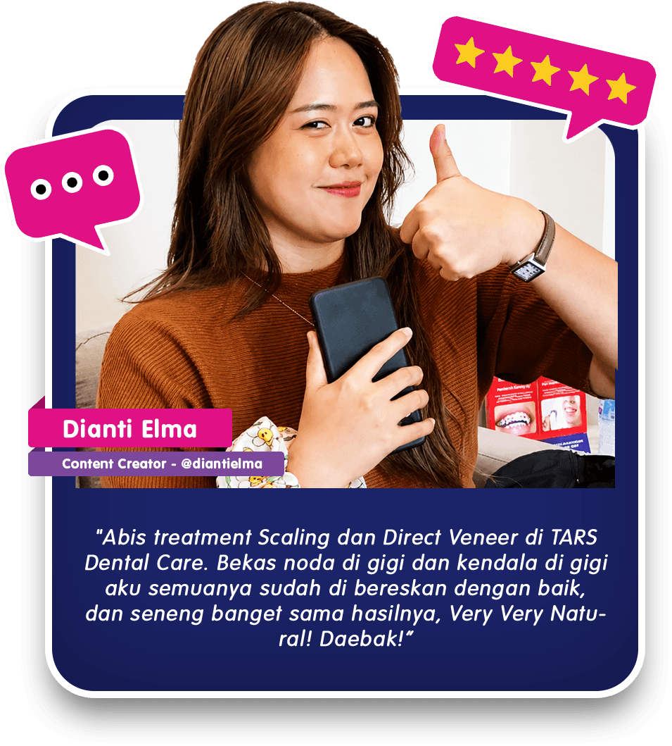 REVIEW PASIEN ELMA - SCALING & DIRECT VENEER